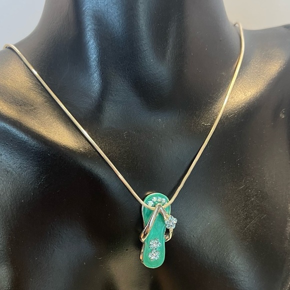 Sterling silver sandal rope chain necklace - Picture 1 of 6
